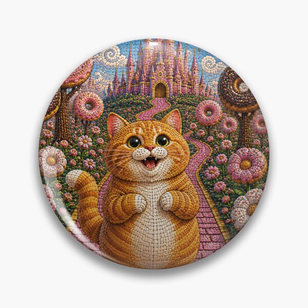 Item preview, Overwhelmed Ginger Cat in a Donut Paradise Dreamscape designed and sold by Mindworx21.