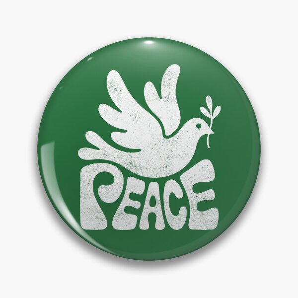 Item preview, The word Peace Groovy Dove Retro Hippie Design designed and sold by Altered Pixels.