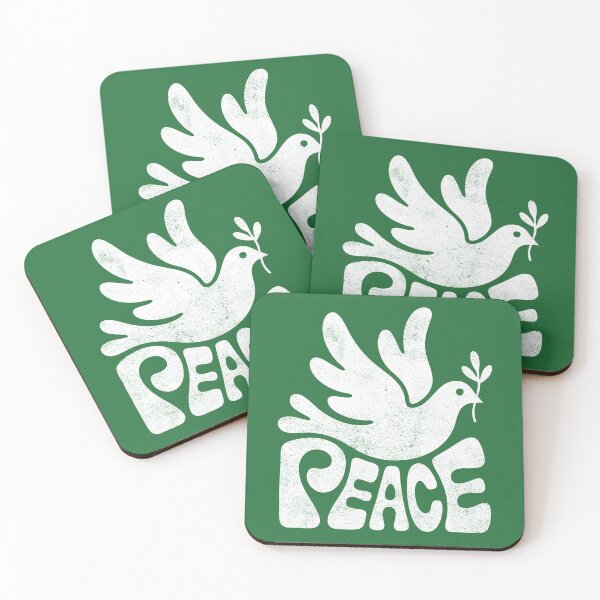 Item preview, The word Peace Groovy Dove Retro Hippie Design designed and sold by Altered Pixels.
