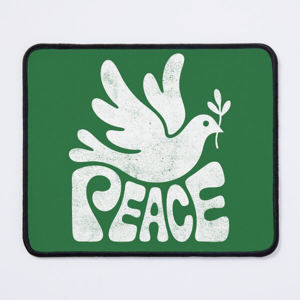 Item preview, The word Peace Groovy Dove Retro Hippie Design designed and sold by Altered Pixels.