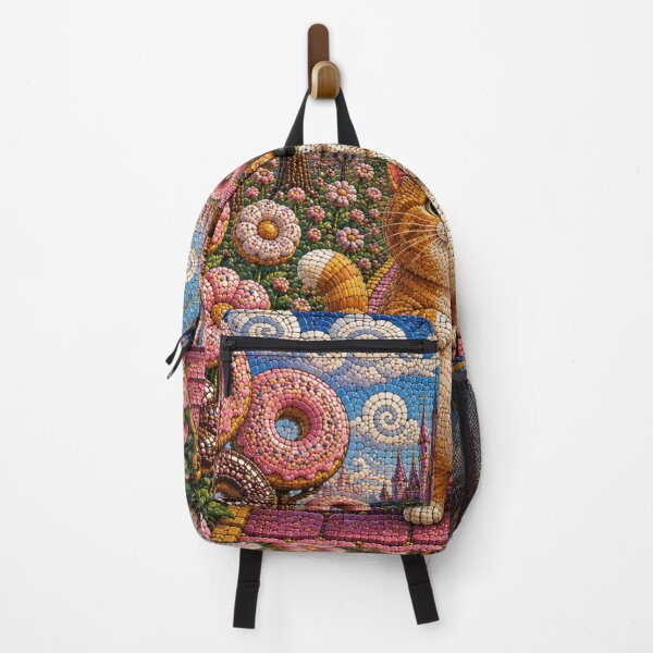 Item preview, Overwhelmed Ginger Cat in a Donut Paradise Dreamscape designed and sold by Mindworx21.