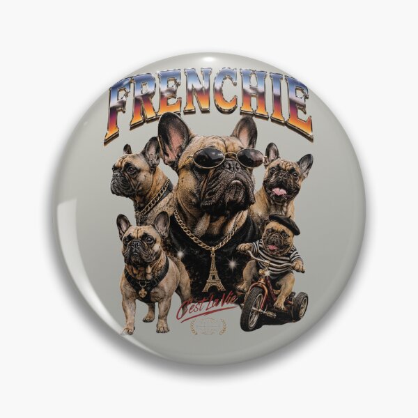 Item preview, Vintage 90s French Bulldog Bootleg Rap T-Shirt - Retro Frenchie Graphic Tee - Funny Dog Lover Gift Shirt - Oversized Streetwear Aesthetic designed and sold by SarcasmOnCotton.