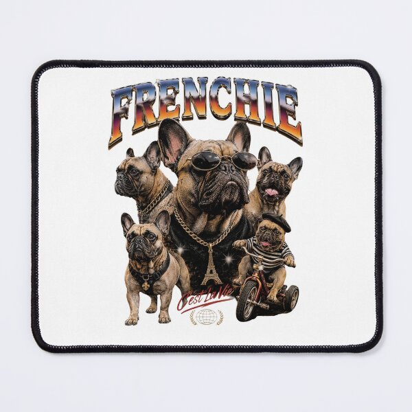 Item preview, Vintage 90s French Bulldog Bootleg Rap T-Shirt - Retro Frenchie Graphic Tee - Funny Dog Lover Gift Shirt - Oversized Streetwear Aesthetic designed and sold by SarcasmOnCotton.