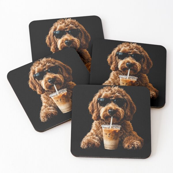 Item preview, Cool Goldendoodle Iced Coffee Sunglasses Dog Graphic  designed and sold by bilal sibgui.