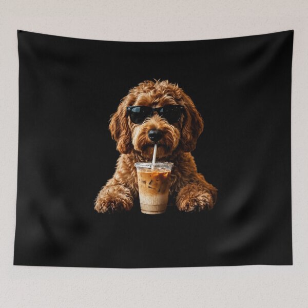 Item preview, Cool Goldendoodle Iced Coffee Sunglasses Dog Graphic  designed and sold by bilal sibgui.