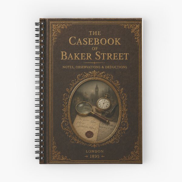 Item preview, The Casebook of Baker Street – Notes, Observations & Investigations designed and sold by GildedPagesCo.