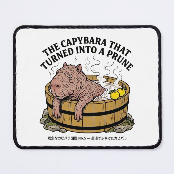 Item preview, The Capybara That Turned Into a Prune - Funny Kawaii Onsen Capybara designed and sold by nurusubetei.