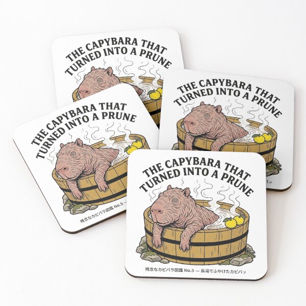 Item preview, The Capybara That Turned Into a Prune - Funny Kawaii Onsen Capybara designed and sold by nurusubetei.