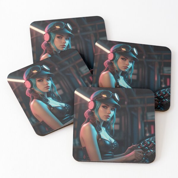 Item preview, Dieselpunk Anime Mechanic Girl Art | Vivid Techwear Anime Design designed and sold by Joy-boy-op.