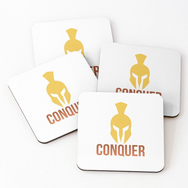 Item preview, Conquer Gym T-Shirt | Spartan Warrior Motivational Tee | Bodybuilding Fitness Gift for Him designed and sold by Aurveil.