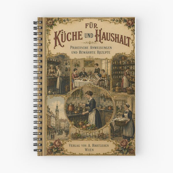 Item preview, For Kitchen and Home - A Victorian Cookbook and Homemaking Guide designed and sold by GildedPagesCo.