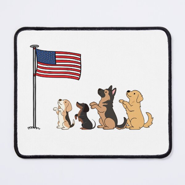 Item preview, Dogs saluite the American Flag designed and sold by crittersitter.