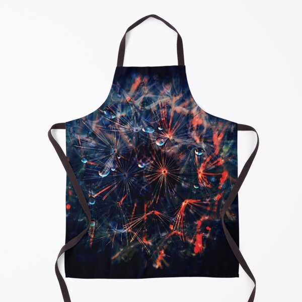 Item preview, Dandelion Galaxy | Dark Macro Blue Red Flower Art Print designed and sold by CunningMaskPrints.