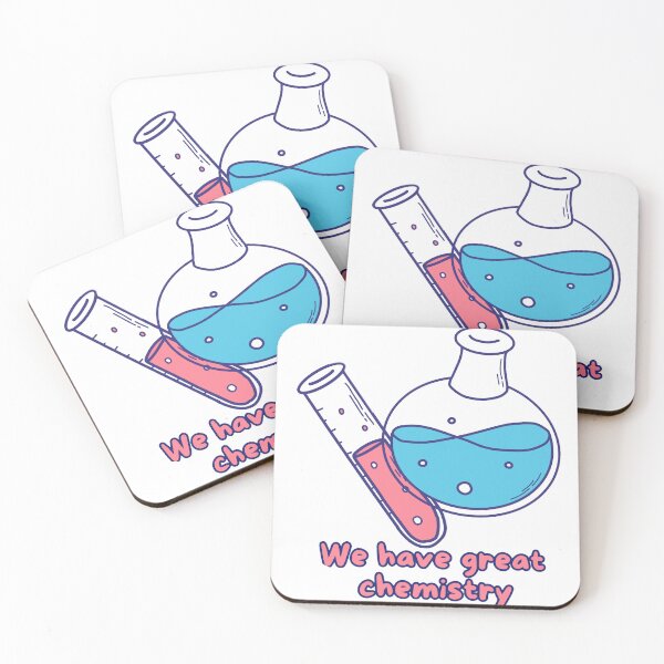 Item preview, We Have Great Chemistry - Cute Kawaii Science Laboratory Pun designed and sold by MelocotonDreams.