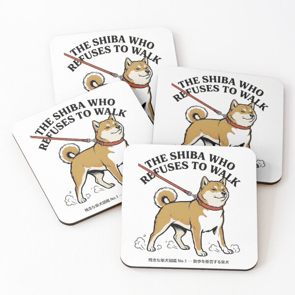 Item preview, The Shiba Who Refuses to Walk - Funny Stubborn Shiba Inu Tee designed and sold by nurusubetei.