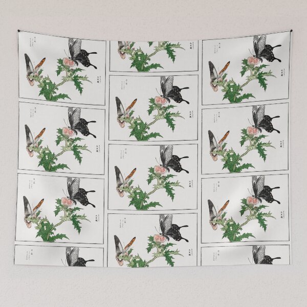 Item preview, Vintage Butterfly and Flower Illustration - 1910 - Morimoto Toko designed and sold by TheHappyK.