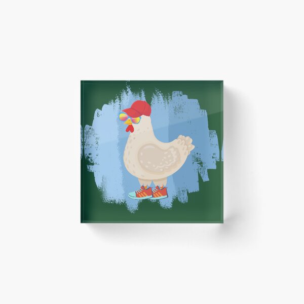 Item preview, Cool Chicken Wearing Hat, Glasses & Sneakers | Funny Farm Animal Cartoon designed and sold by ChooseAndPrint.