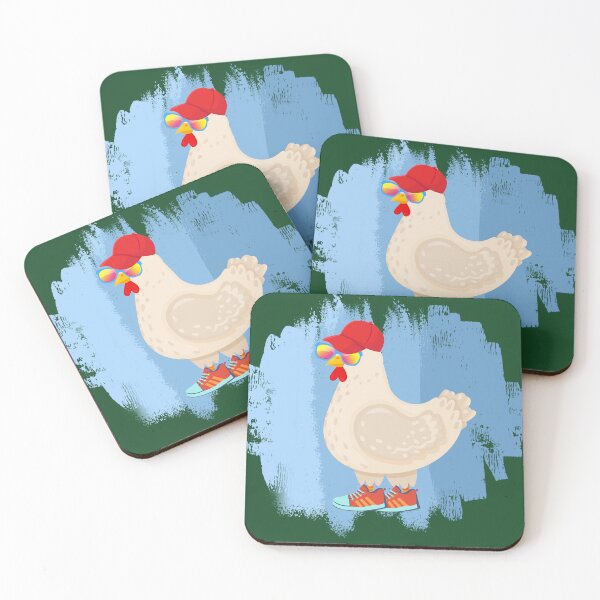 Item preview, Cool Chicken Wearing Hat, Glasses & Sneakers | Funny Farm Animal Cartoon designed and sold by ChooseAndPrint.