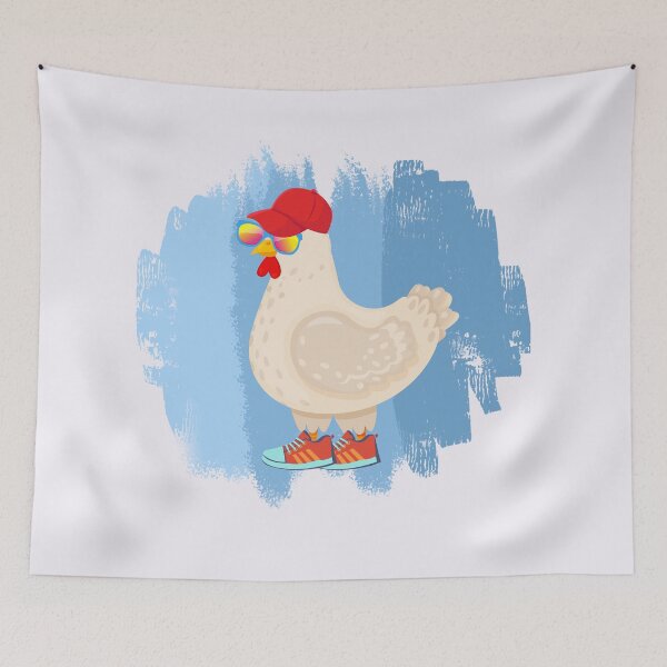 Item preview, Cool Chicken Wearing Hat, Glasses & Sneakers | Funny Farm Animal Cartoon designed and sold by ChooseAndPrint.