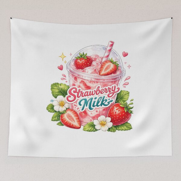 Item preview, Strawberry Milk Art designed and sold by AureliasDesignStudio.