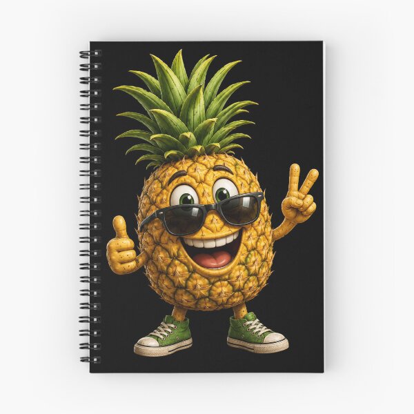 Item preview, Happy Pineapple Vibes – Cute Smiling Tropical Fruit Cartoon Design designed and sold by MargaretaArt.