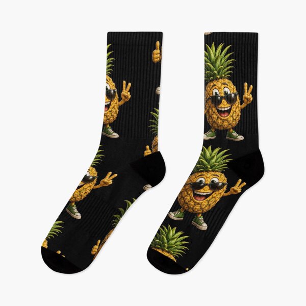 Item preview, Happy Pineapple Vibes – Cute Smiling Tropical Fruit Cartoon Design designed and sold by MargaretaArt.