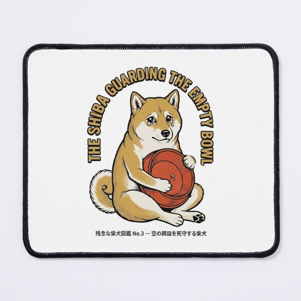 Item preview, The Shiba Guarding the Empty Bowl - Funny Hungry Shiba Inu Tee designed and sold by nurusubetei.