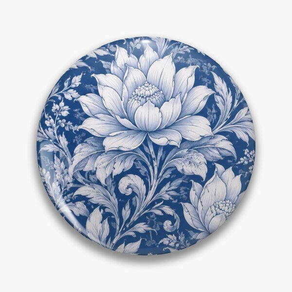 Item preview, WELCOME THAILAND – Blue Jasmine Relief Ornament | Elegant Thai Floral Pattern Travel Souvenir Design designed and sold by Beeform.