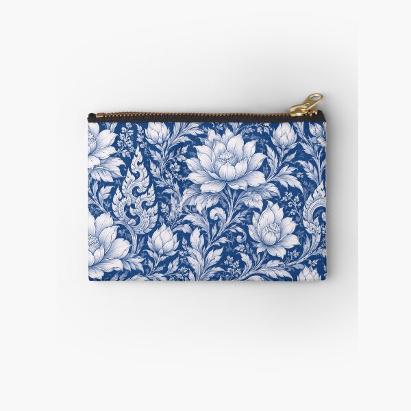 Item preview, WELCOME THAILAND – Blue Jasmine Relief Ornament | Elegant Thai Floral Pattern Travel Souvenir Design designed and sold by Beeform.