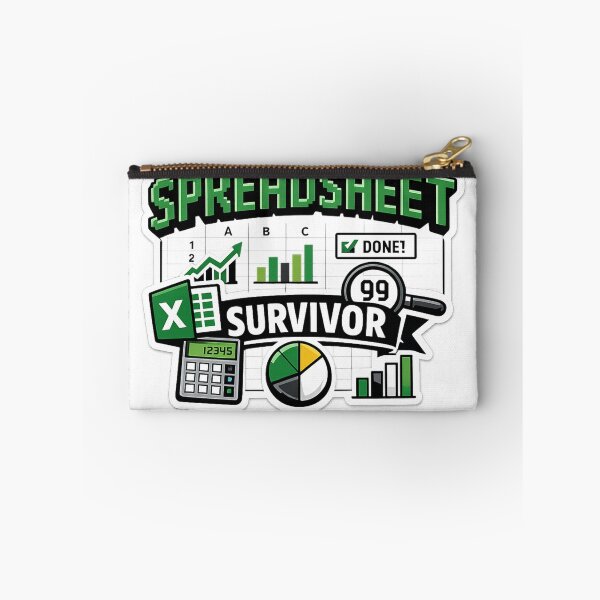 Item preview, Spreadsheet Survivor Excel Humor Sticker designed and sold by Crybyte Studio.