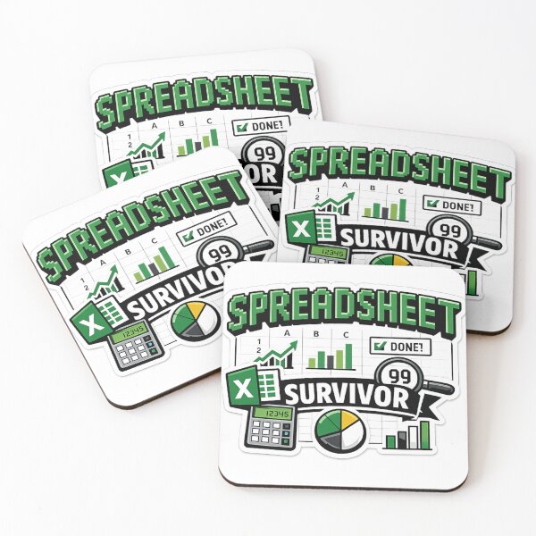 Item preview, Spreadsheet Survivor Excel Humor Sticker designed and sold by Crybyte Studio.