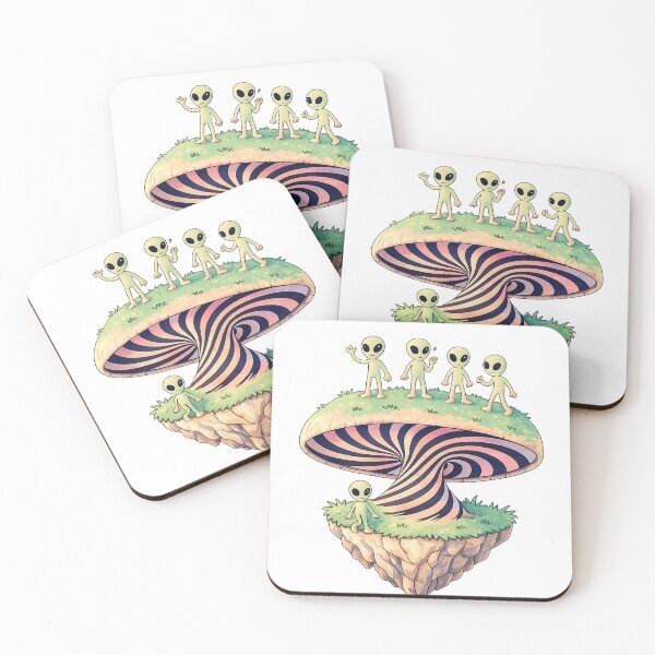 Item preview, Psychedelic Alien Mushroom Trippy Tee Festival Streetwear designed and sold by SoftSproutstu.