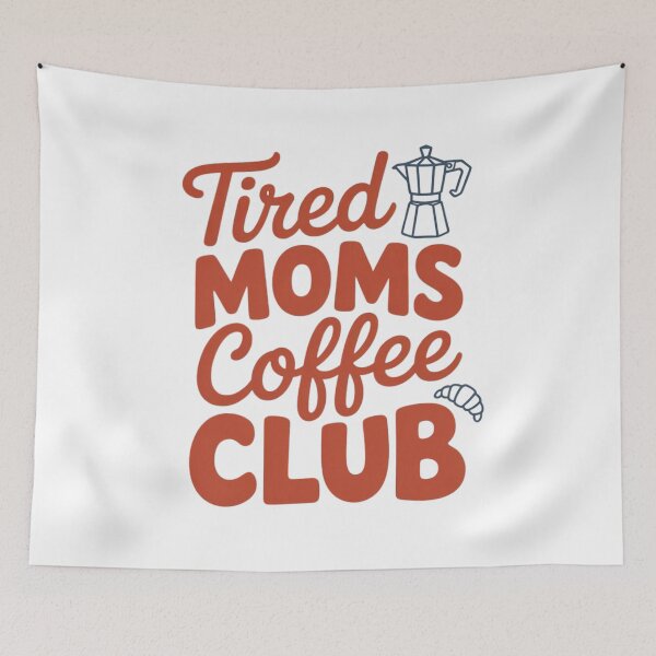 Item preview, Retro Tired Mom Coffee Club 2 Women Mom Life Mothers Day designed and sold by Dabbing Turtle Designs.