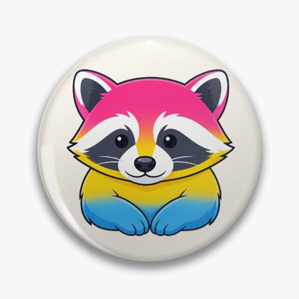 Item preview, Cute Pansexual Raccoon in Pan Pride Colors designed and sold by SweetLilith.