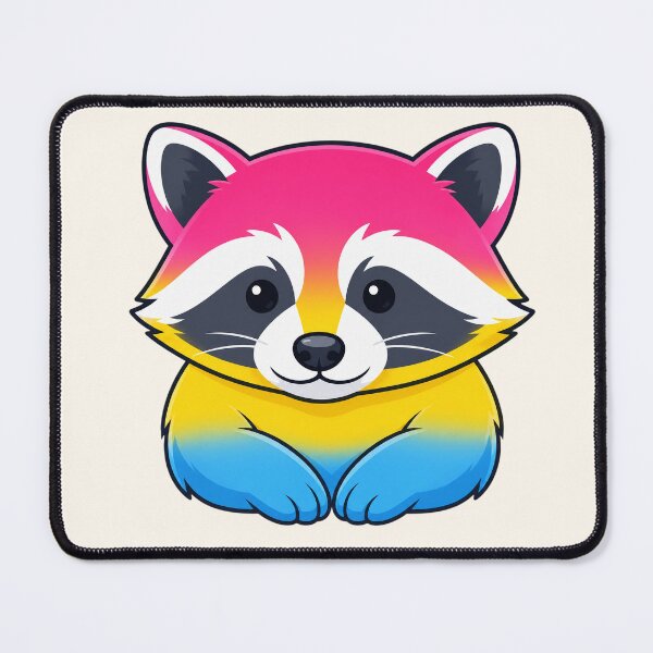 Item preview, Cute Pansexual Raccoon in Pan Pride Colors designed and sold by SweetLilith.