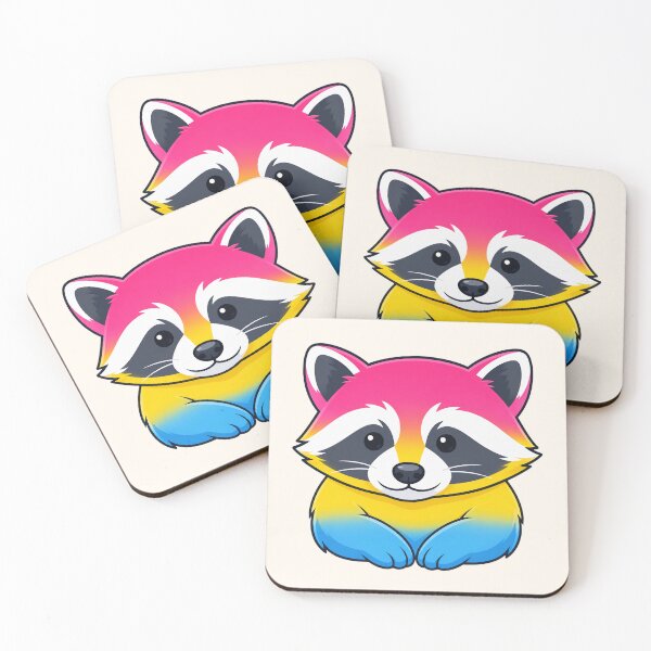 Item preview, Cute Pansexual Raccoon in Pan Pride Colors designed and sold by SweetLilith.