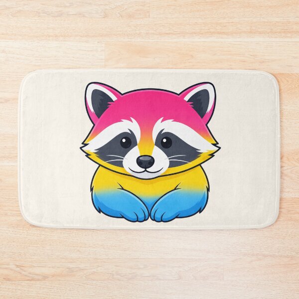 Item preview, Cute Pansexual Raccoon in Pan Pride Colors designed and sold by SweetLilith.