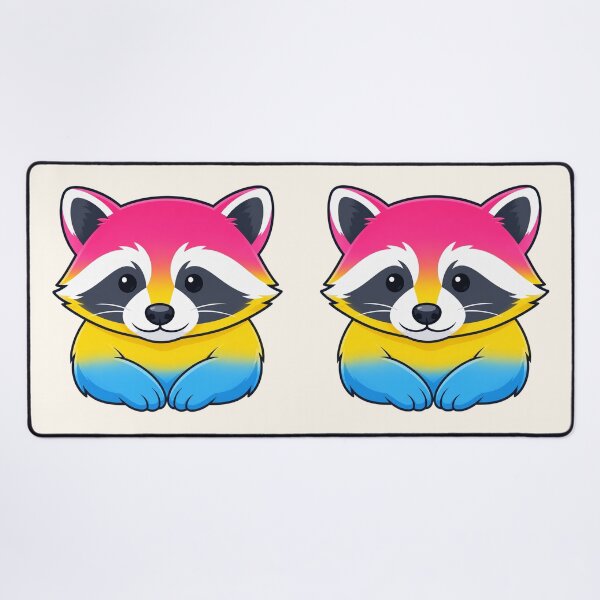 Item preview, Cute Pansexual Raccoon in Pan Pride Colors designed and sold by SweetLilith.