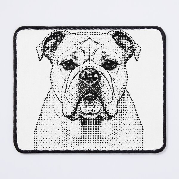 Item preview, bulldog in dots on white designed and sold by TerenceLacey.