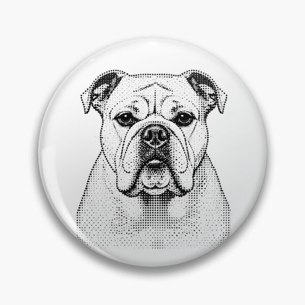 Item preview, bulldog in dots on white designed and sold by TerenceLacey.