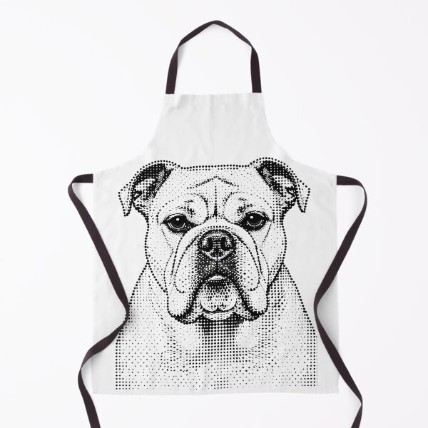 Item preview, bulldog in dots on white designed and sold by TerenceLacey.