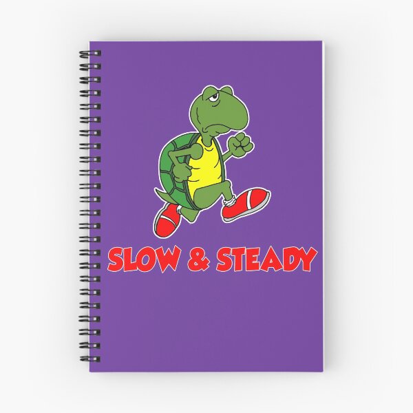 Item preview, Slow And Steady Running Turtle Cartoon On Dark designed and sold by jaycartoonist.