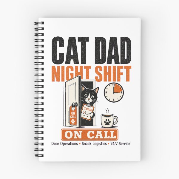 Item preview, Cat Dad Night Shift - Door Operations Tuxedo Cat designed and sold by Sursatt.