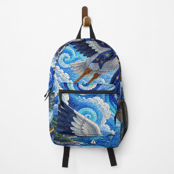 Item preview, Dream Delivery Stork Carrying a Sleeping Cat Across the Sky designed and sold by Mindworx21.