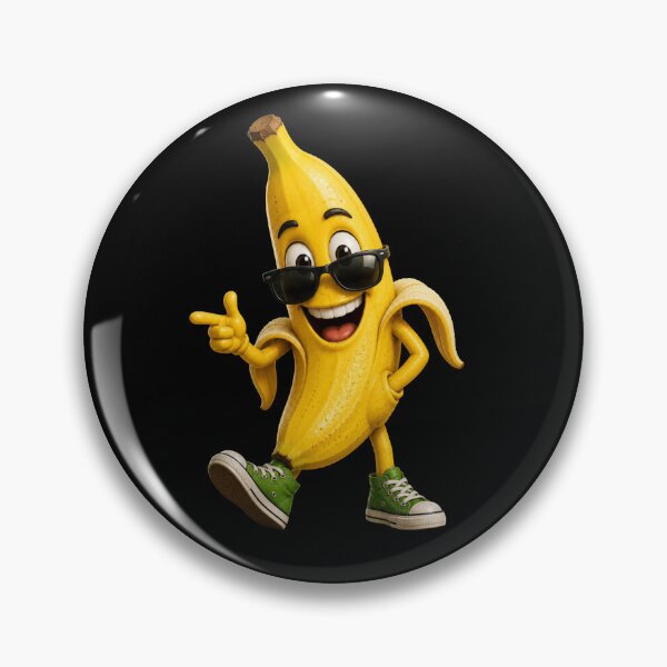 Item preview, Cool Happy Banana Character – Funny Smiling Fruit Cartoon Design designed and sold by MargaretaArt.
