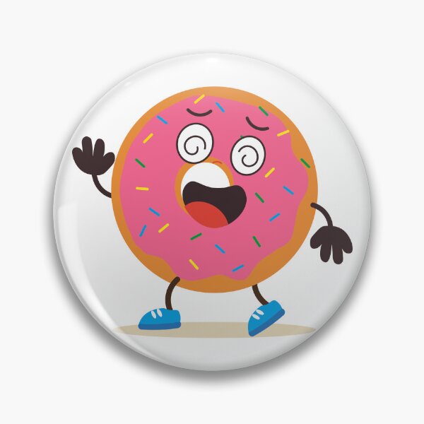 Item preview, Funny Dizzy Cartoon Donut Character designed and sold by BetweenForms.