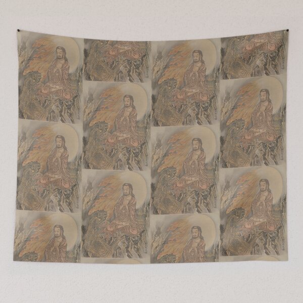 Item preview, Vintage Japanese Artwork - Shakyamuni Conquering the Demons - by Kawanabe Kyosai designed and sold by TheHappyK.