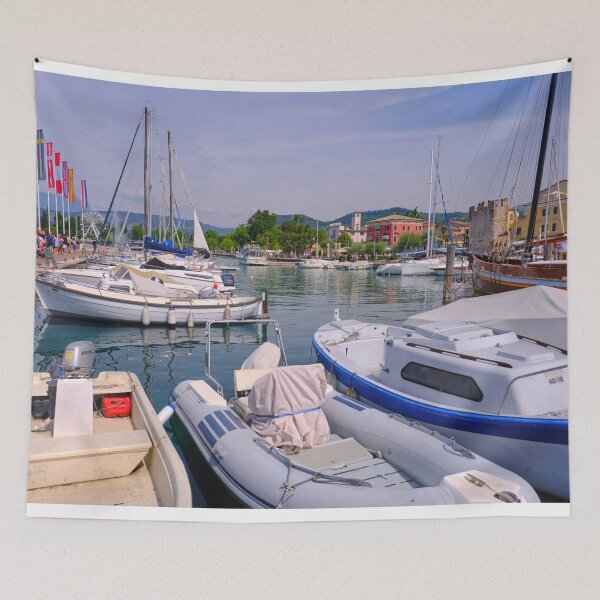 Item preview, Flags Flying at Bardolino Marina  designed and sold by Violaman.