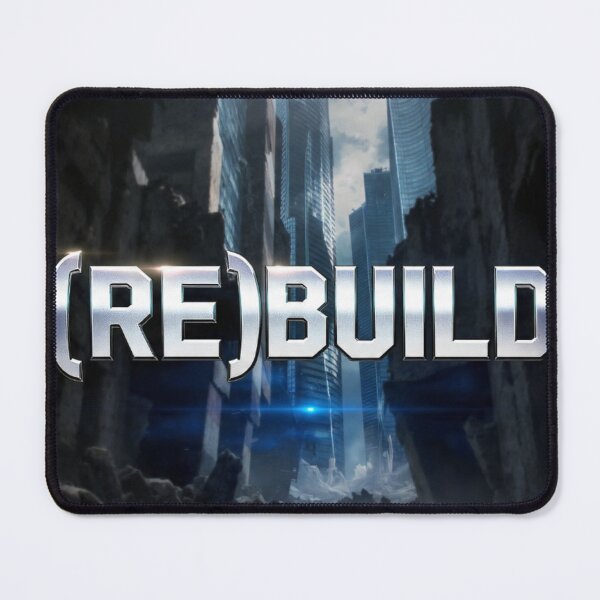 Item preview, (RE)BUILD - Post Apocalyptic City Chrome Typography T-Shirt designed and sold by AiNaturalsOnly.