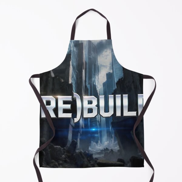 Item preview, (RE)BUILD - Post Apocalyptic City Chrome Typography T-Shirt designed and sold by AiNaturalsOnly.